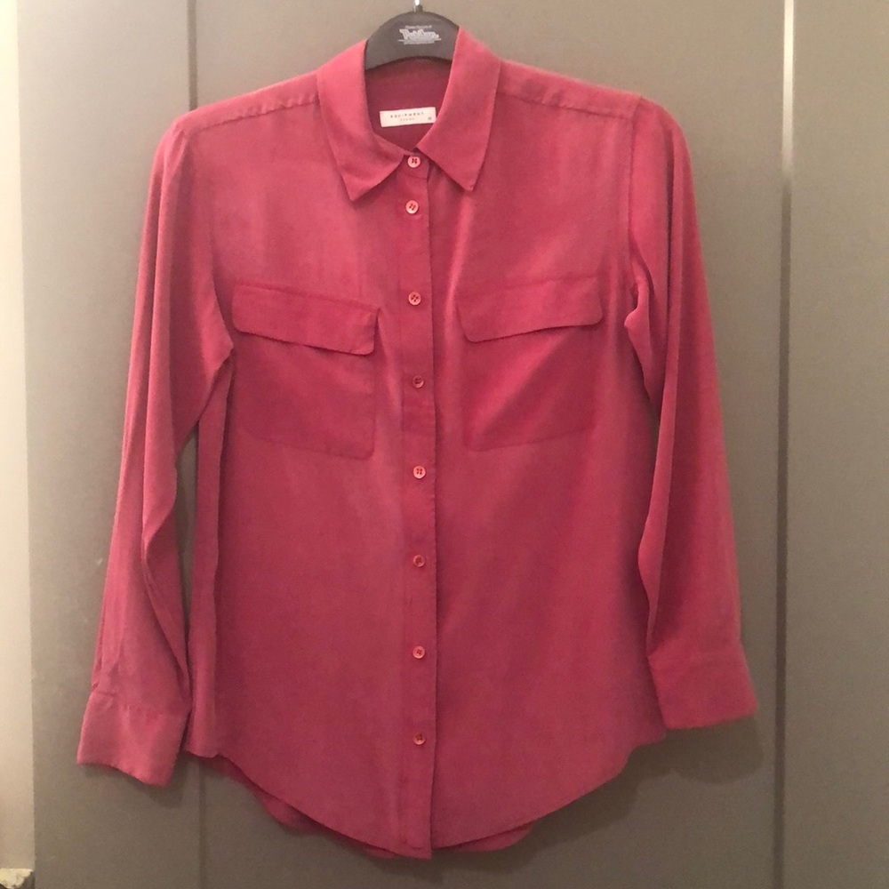 Equipment silk slim signature blouse